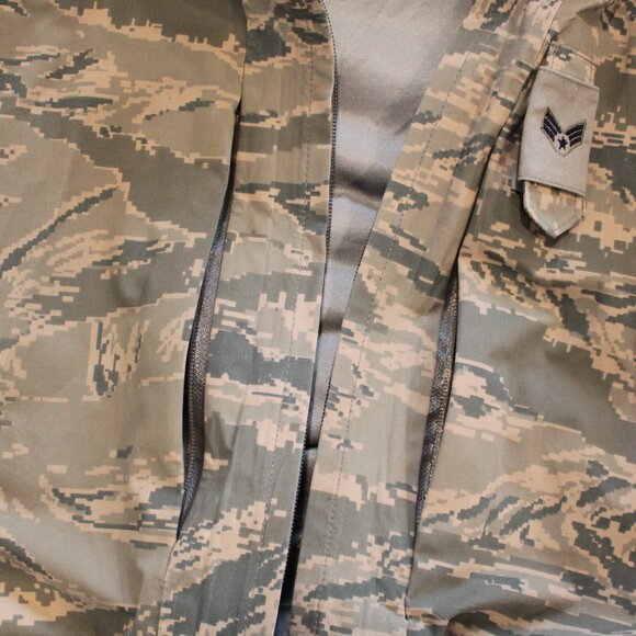 Air Force Tiger Stripe Parka All Purpose Environmental Camoflage Apecs Sz Large - Picture 9 of 16
